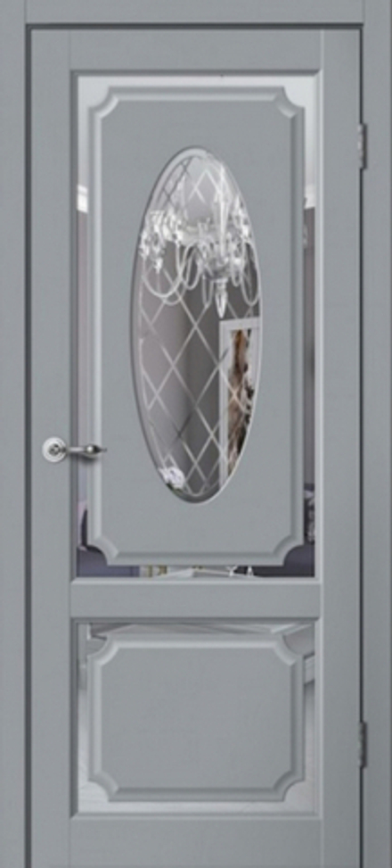 Дверь межкомнатная Estetic 04 ПО (серый)