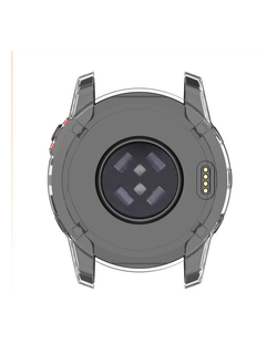 Защитный бампер чехол для часов Garmin Fenix 7X, Tactix 7 / 7 Pro, Enduro 2 силиконовый (Прозрачный)