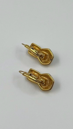 Серьги с чёрными вставкми Monet