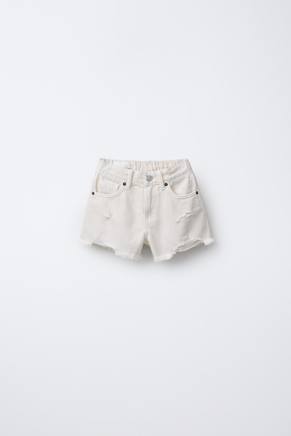 ZARA ДЖИНСОВЫЕ ШОРТЫ, БЕЖЕВЫЙ