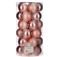 Набор шаров 30шт 6см House of seasons светло-розовый в прозрачной упаковке