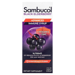 Sambucol, улучшенный сироп из чёрной бузины для поддержки иммунитета, с витамином C и цинком, 120 мл (4 жидк. унции)