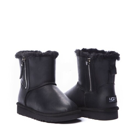 Угги Men's Mini Double Zip Metallic Black