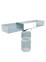 Соединитель 60х120 Т-образный с выходом на D100 612ТФ10П ERA