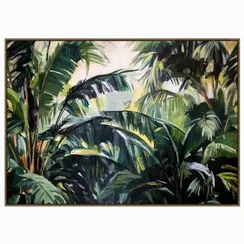 Постер Palm 100х140 см, зелёный, коричневый