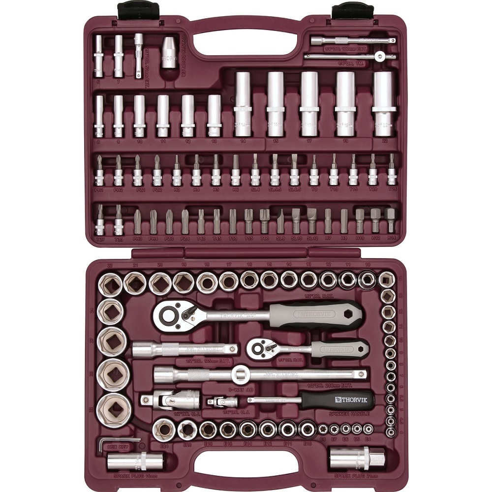 Набор инструмента универсальный THORVIK 1/4", 1/2"DR 108 предметов   TS108 (UTS0108)