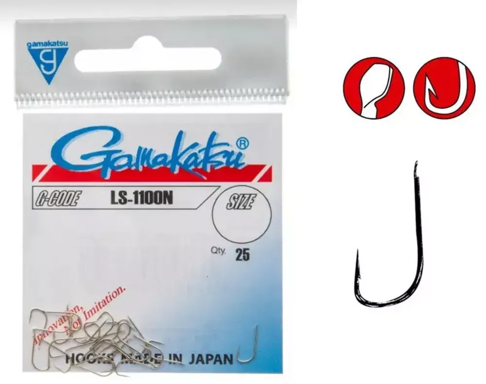 Крючок Gamakatsu Hook LS-1110N Nickel №14