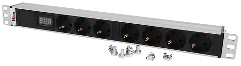 Блок розеток 19", 7 розеток ЦМО R-32-7S-Am-440-K