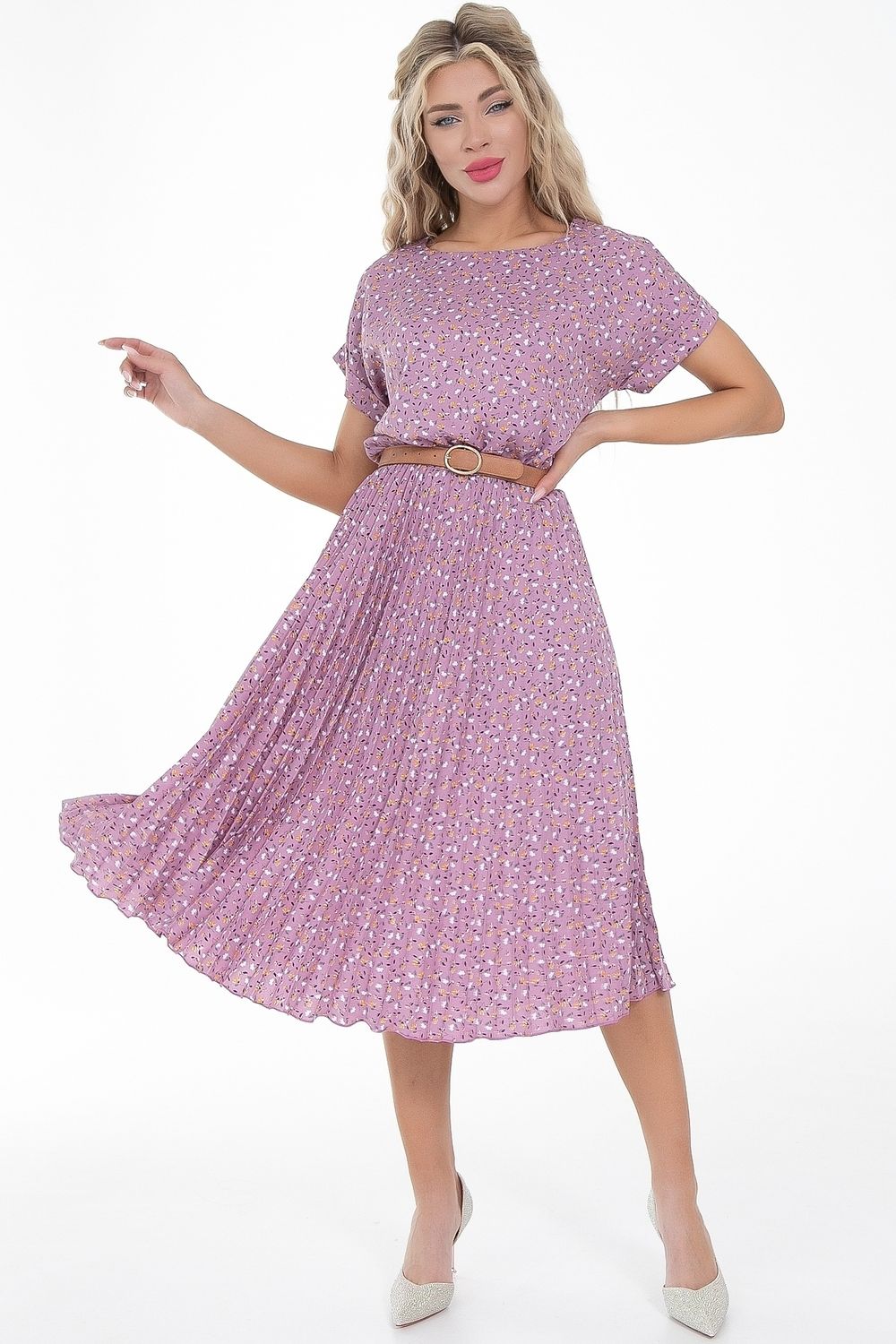 Платье Летнее (гофре,сирень) Diolche (Акция)