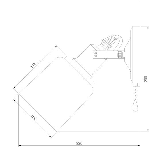 70111/1 /настенный светильник / черный
