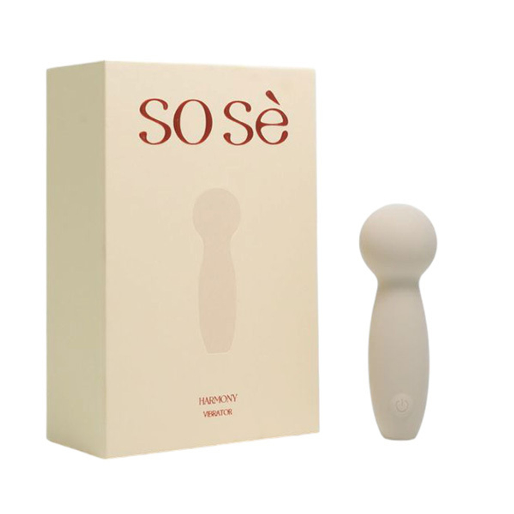 Серый аккумуляторный мини-wand 9,5см с шаровидной головкой Sose Harmony HA00104