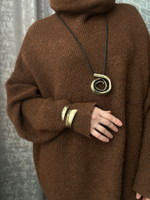 Браслет широкая линия, бронза