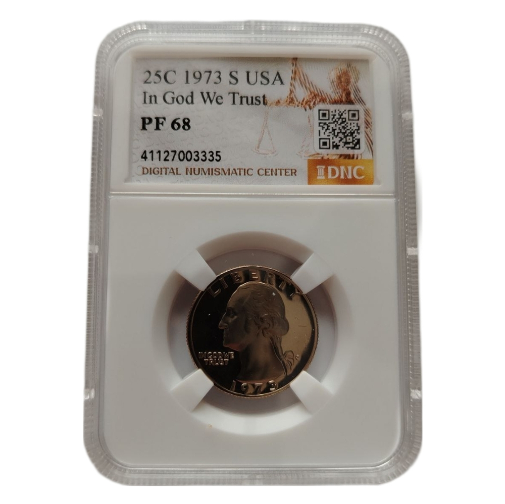 Монета США 25 центов 1973 год "Washington Quarter"