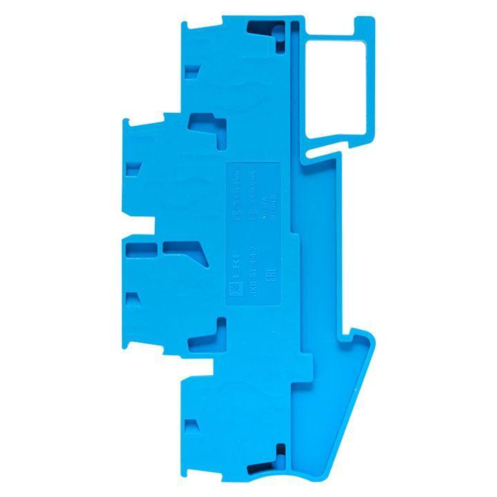 Колодка клеммная JXB-ST-4 32А пружинная двойная син. EKF plc-jxb-st-4-4-2-blue