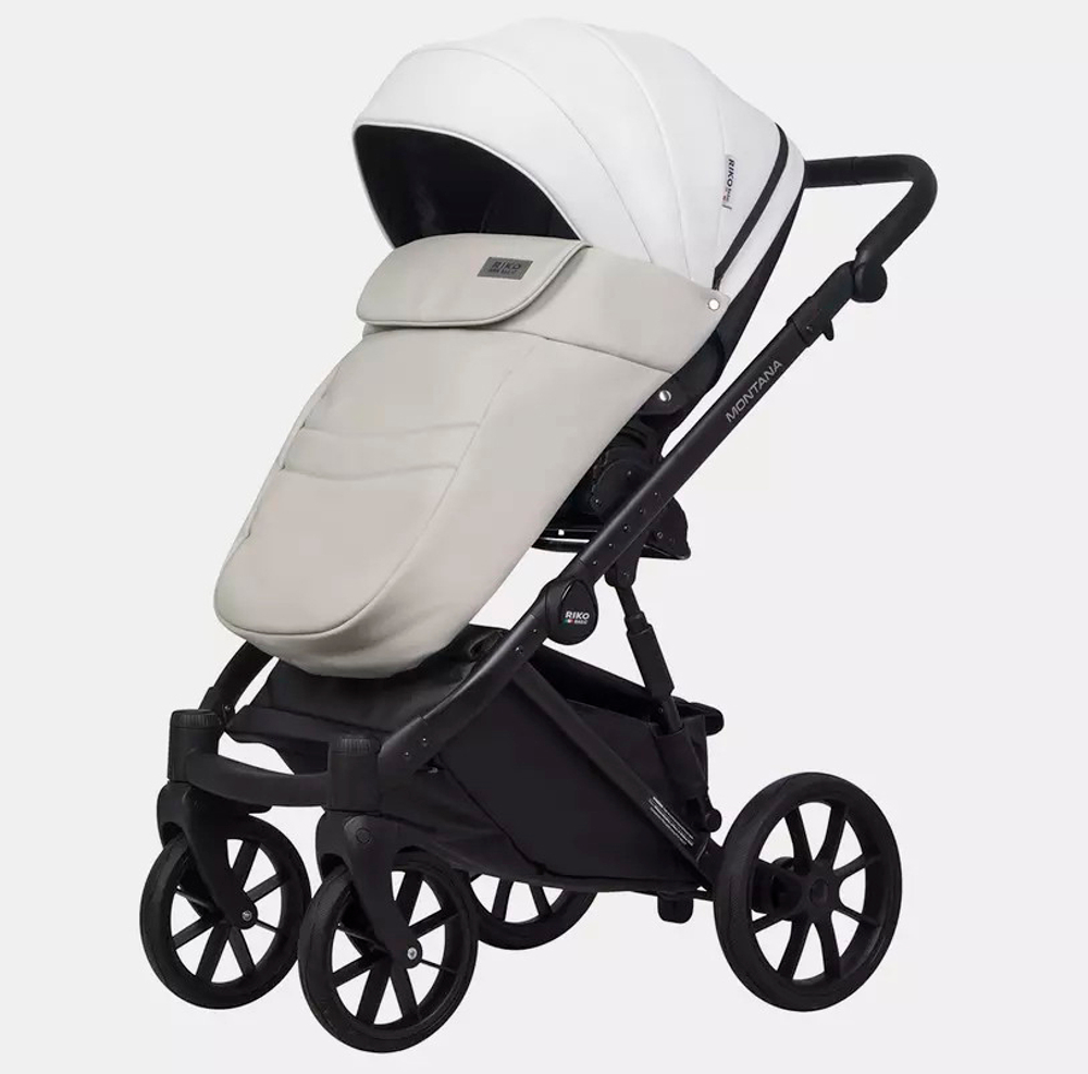 Детская коляска Riko Basic Montana Ecco 3 в 1 32 White-Light Silver