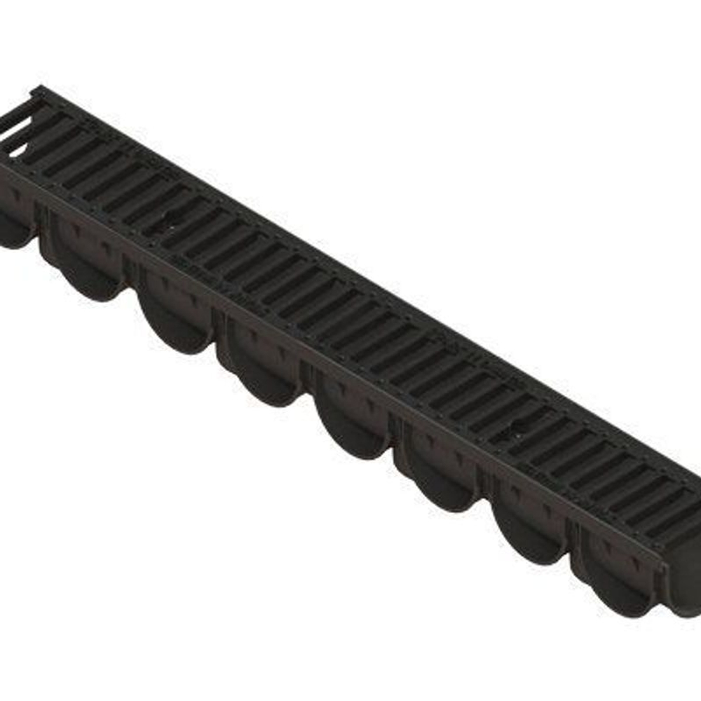 Лоток водоотводный Standart park DN100 усиленный пластик с чугунной решеткой