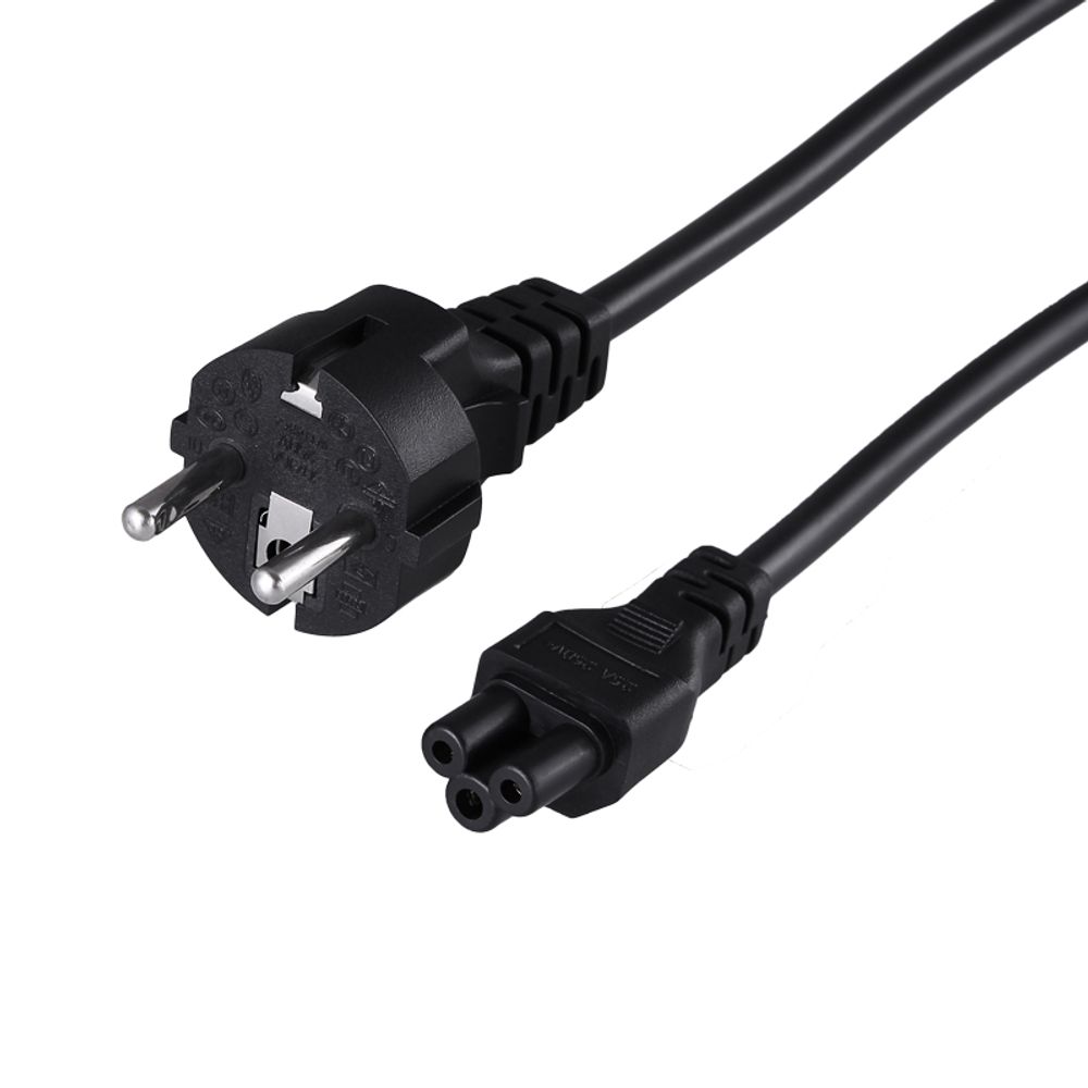 Шнур сетевой, вилка СЕЕ 7/7(Schuko) - разъем IEC 320 C5, кабель 3x0,75мм², 1,8м, для питания ноутбук