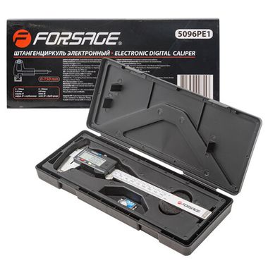 Штангенциркуль электронный (0-150мм, 0.01мм, внутр. ?, наруж. ? + глубиномер), в пластиковом футляре Forsage F-5096PE1  F-5096PE1