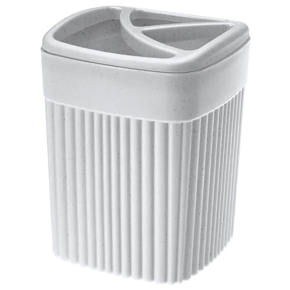 СТАКАН ДЛЯ ЗУБНЫХ ЩЕТОК VELVET 90х119ММ, 0,65Л (Светло-серый флэк)