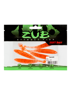 Приманка ZUB-BLEAK 100мм(4")-4шт, (цвет 250) морковный с блестками