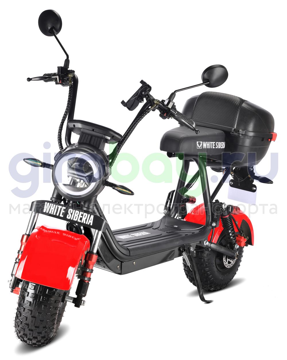 Электроскутер WHITE SIBERIA MINI R 1200w 2.0 - Красный фото 1 фото №3