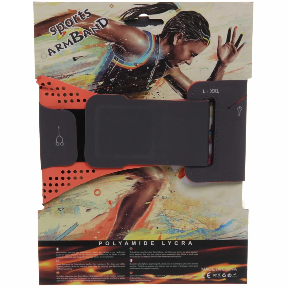 Чехол спортивный для телефона на руку «Attention» (для телефона 6»), микс