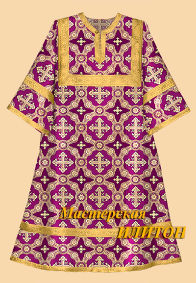 Стихарь алтарный фиолетовый с золотом из шелка.