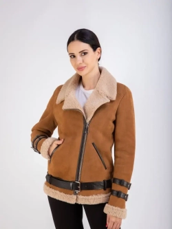 Дубленка женская натуральная авиатор