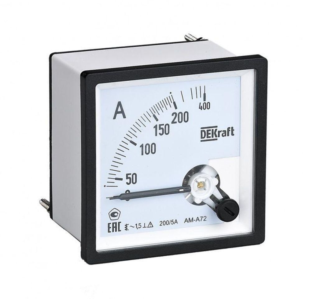 Амперметр аналоговый 1000/5А AC класс точн. 1.5 96х96мм трансф. подкл. DEKraft 50238DEK Амперметр аналоговый 1000/5А AC класс точн. 1.5 96х96мм трансф. подкл. DEKraft 50238DEK