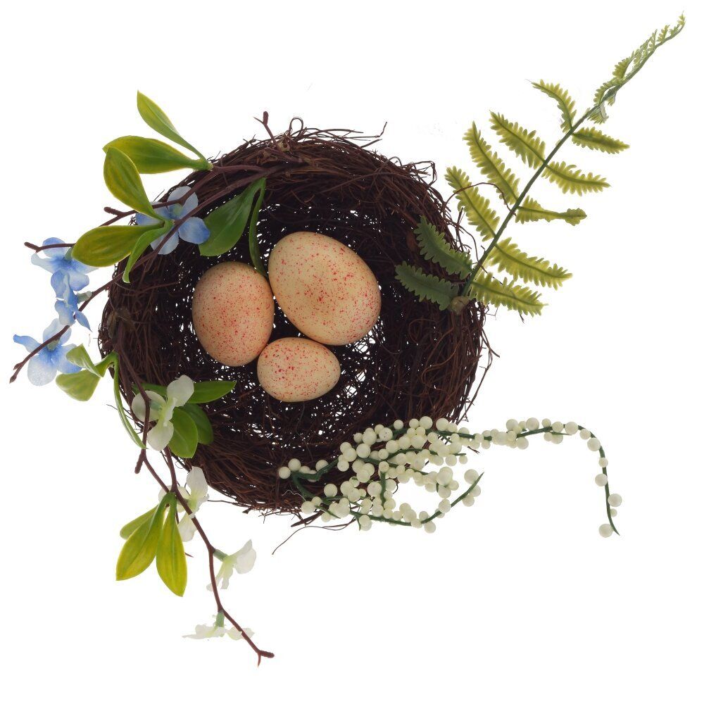 GAEM Изделие декоративное "Гнездо пасхальное", L16 W16 H6 см, 3в.