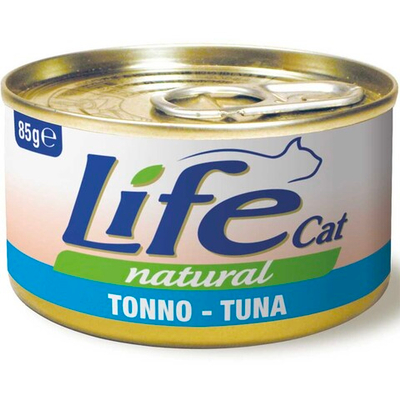 Lifecat консервы для кошек (тунец в бульоне) 85 г банка