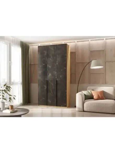 Шкаф для одежды 3 створки Мальта грей 120х51х240