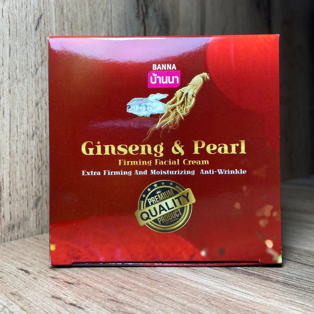 Крем для лица Banna Ginseng & Pearl Firming Facial Cream укрепляющий с лифтинг-эффектом с женьшенем, жемчугом и коллагеном 100 мл