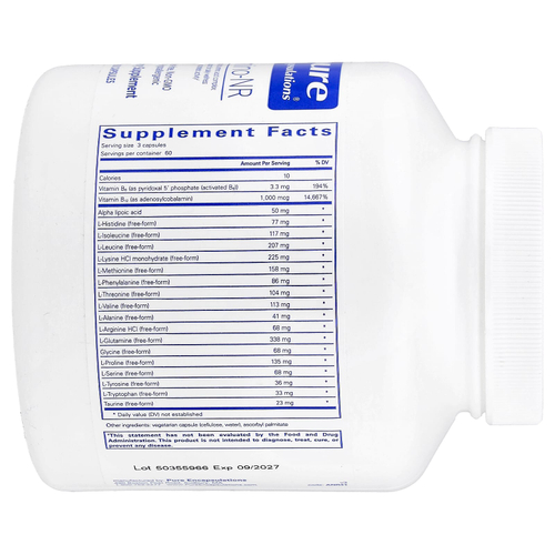 Pure Encapsulations, Amino-NR, 180 капсул