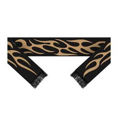 Шарф двусторонний ТАЙНА Трайбл Черный/бежевый