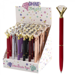 Ручка подарочная шариковая Alingar, синяя, 1.0 мм, металлический корпус, поворотный механизм, "Кристалл 3", ассорти, карт. уп.