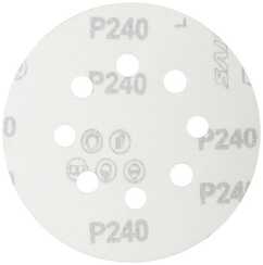 Круг шлифовальный, 5 шт, 125 мм, P240, 8 отв. MOS 39839М