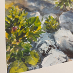 Картина авторская акварельная в паспарту 30х40 см на стену для интерьера "На причале"