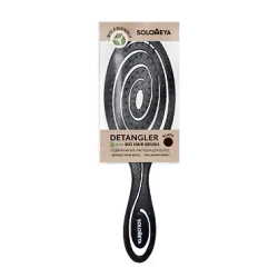 [SOLOMEYA] Подвижная био-расческа для волос ЧЕРНАЯ Solomeya Detangling bio hair brush Black , 1 шт
