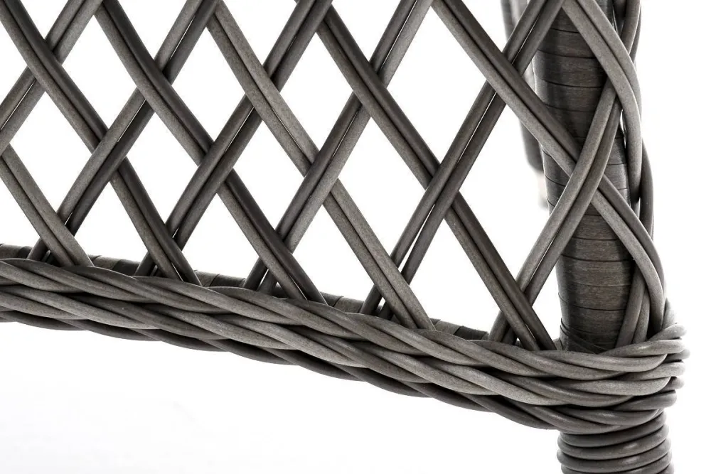 "Эспрессо" плетеный круглый стол, диаметр 118 см, цвет графит