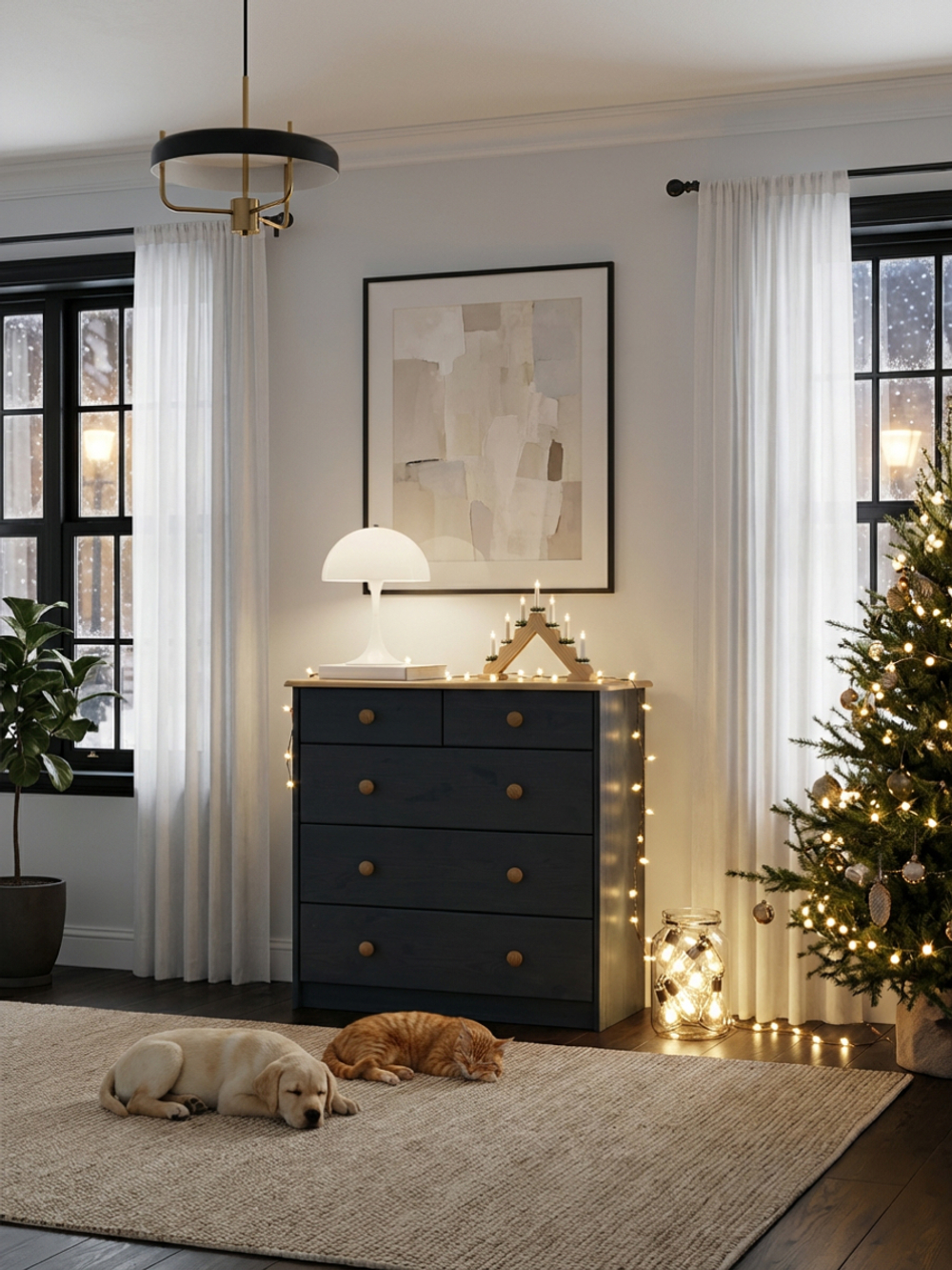 Dipriz Комод Хаба деревянный для одежды 5 ящиков, серый/антик