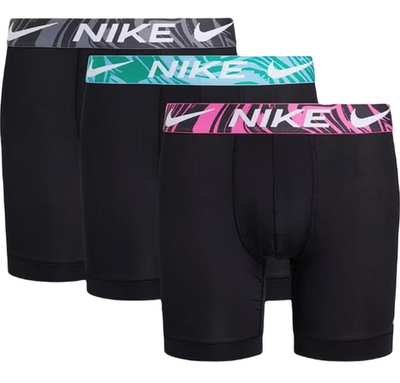 Мужские спортивные боксеры Nike Dri-Fit Essential Micro Boxer Brief 3P - black/aqua blue/laser fuchsia/clay