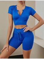 Велосипедки в рубчик короткие