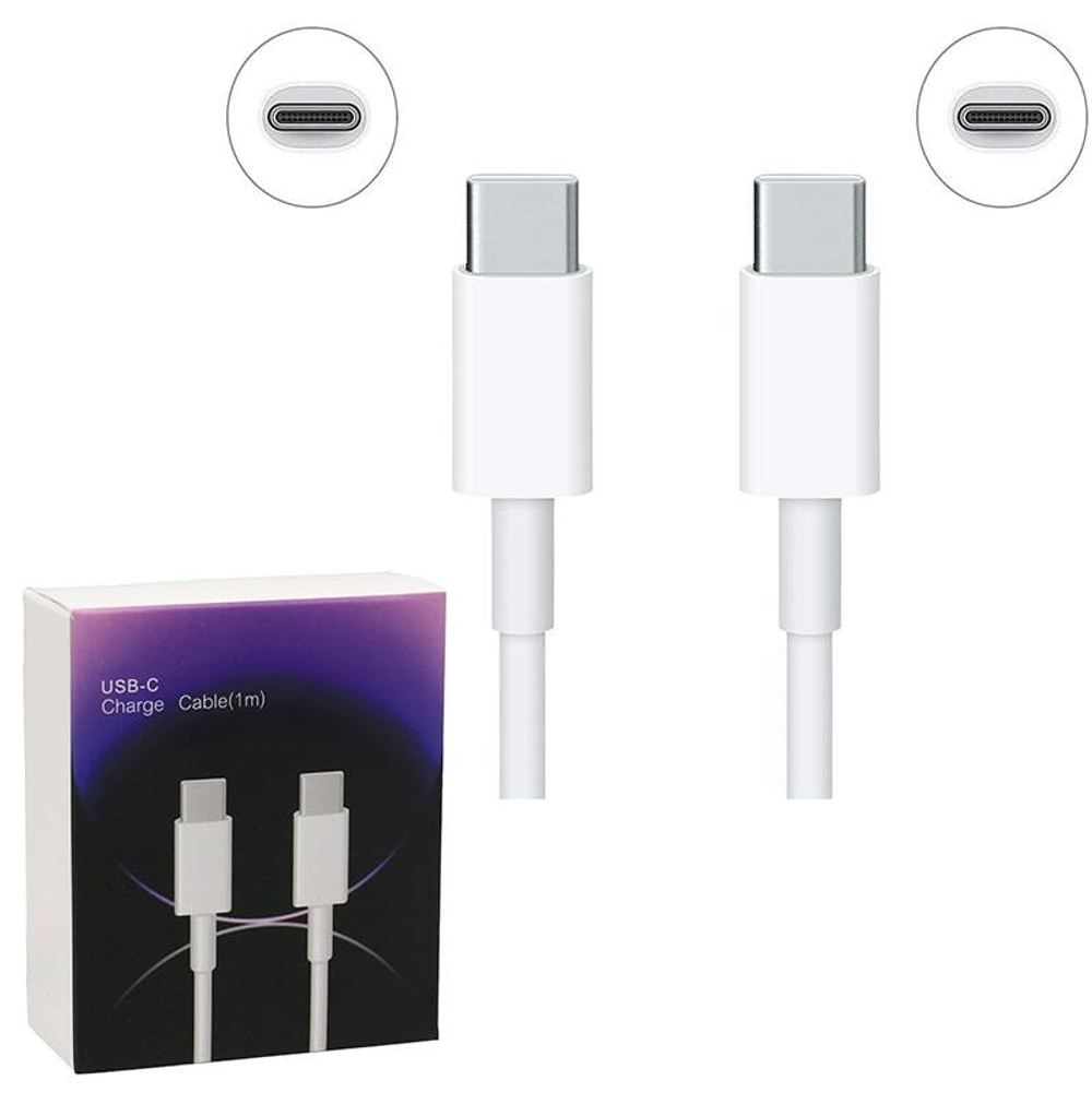 Кабель Type-C - TypeC PD 20W NEW (белый) 1м