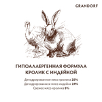 Grandorf Adult Sterilised Сухой корм для стерилизованных кошек с кроликом и индейкой, 400 гр