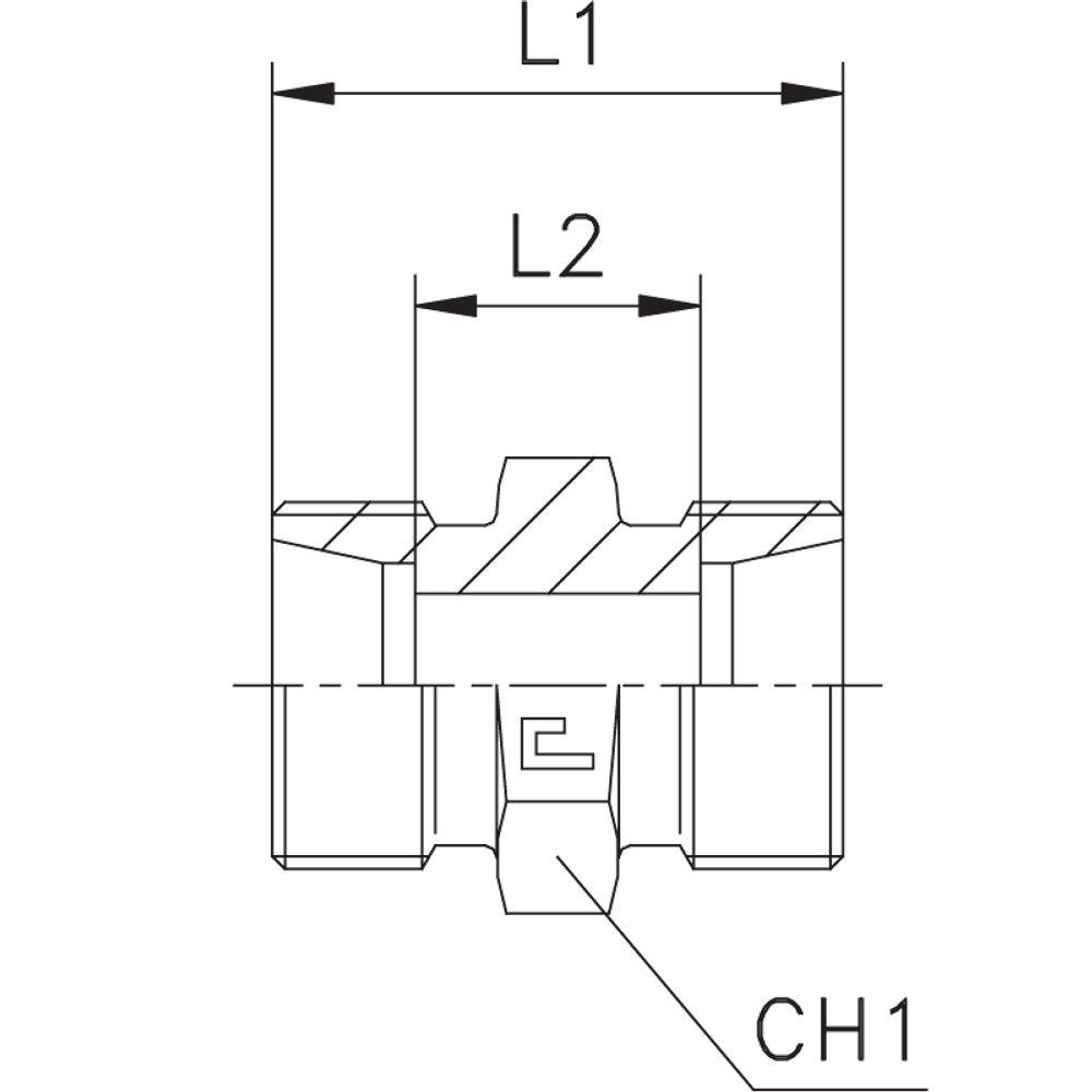 Соединение P DL10 16х1.5 (корпус, нерж.)