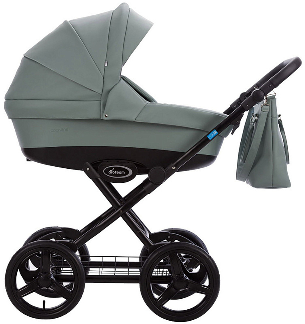 Детская коляска AroTeam Cocoline Prima 3 в 1 с автокреслом Avionaut Cosmo 09 шалфей