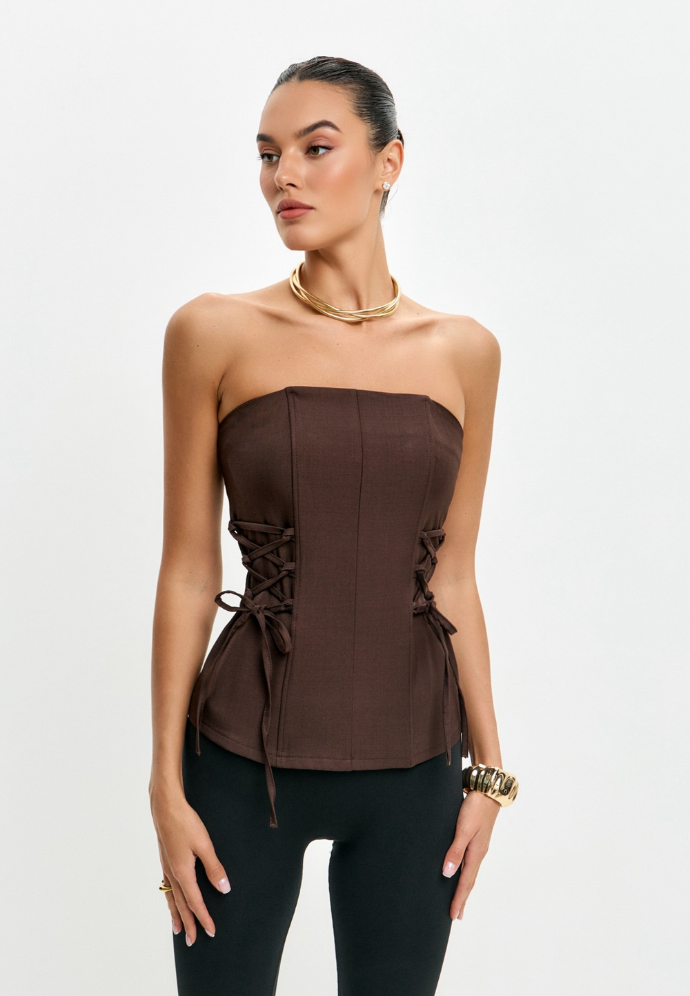 Топ с боковой шнуровкой