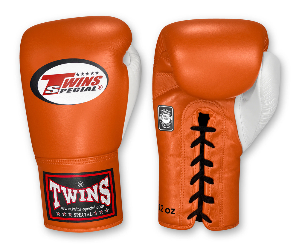 Боксёрские перчатки Twins Dual Color Laceup - Orange