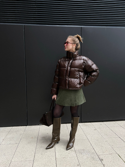 Пуховик Лак горький шоколад